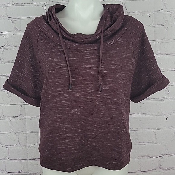 Prana  Heathered Plum colored Women's Sunrise Crop Pullover Size M - Picture 2 of 9